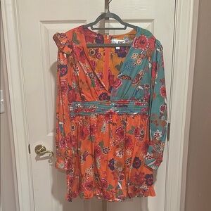 INC International Concepts Pink Asymmetrical Ruffled Mini Dress